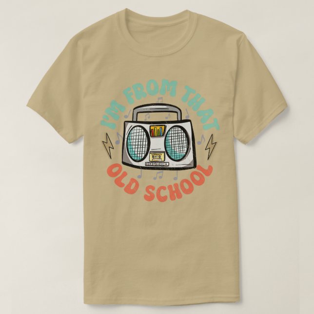 Camiseta Grabadora de cintas de cassette de escuela antigua (Diseño del anverso)
