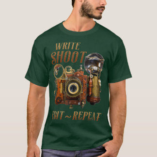 Camiseta Grabar edición de disparo Repetir flash de vapor