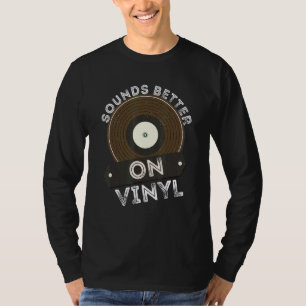 Camiseta Grabar El Reproductor Suena Mejor En Vinyl Dj Musi