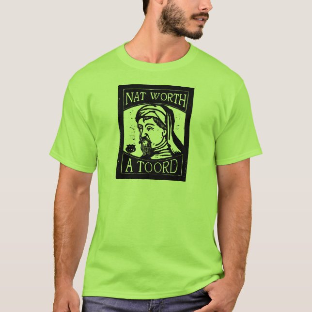 Camiseta Grabar en madera de Geoffrey Chaucer "nacional (Anverso)