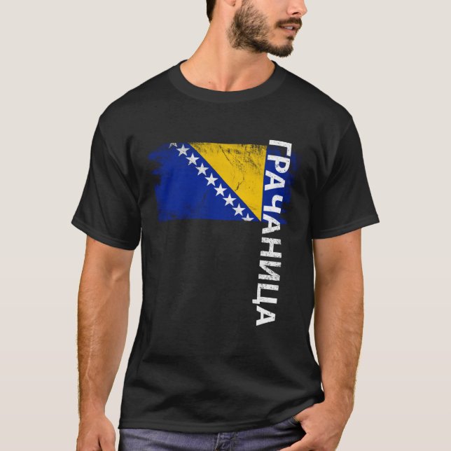 Camiseta Gracanica Bosnia Flag For Bosnian Men Women Kids (Anverso)
