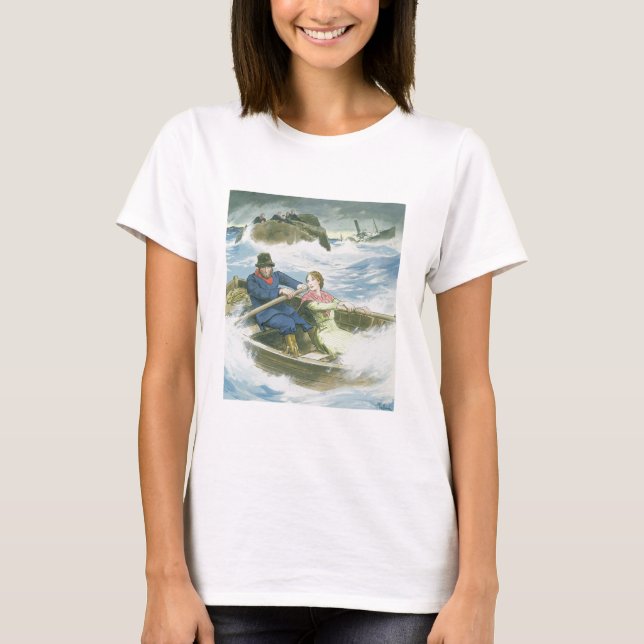 Camiseta Grace Darling (1815-41) and her father rescuing su (Anverso)