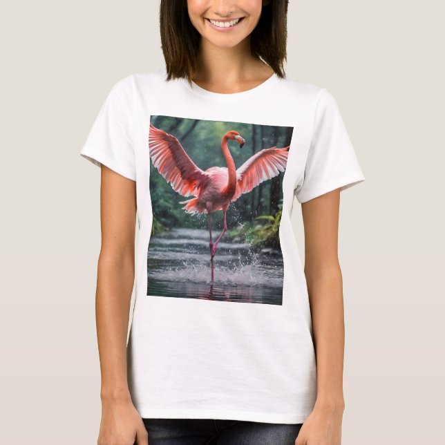 Camiseta Grace en Flight: El Riverdance de los flamencos ro (Anverso)