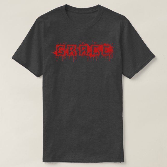 Camiseta Grace  First Name Halloween Costume Personalized 3 (Diseño del anverso)