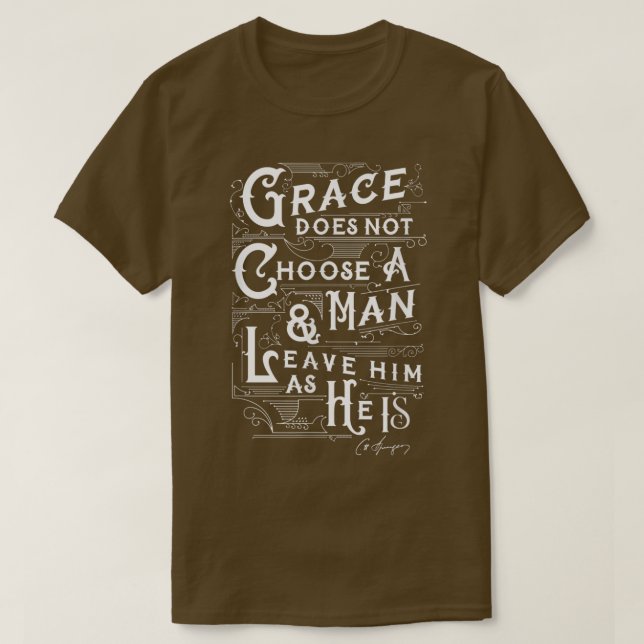 Camiseta Grace Inspirador Charles Spurgeon Cita Christi (Diseño del anverso)
