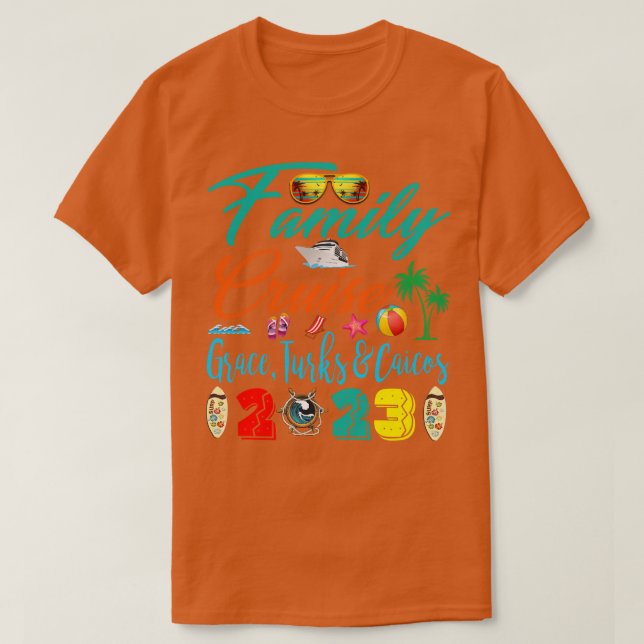 Camiseta Grace Turks Caicos 2023 Vacation Gro (Diseño del anverso)