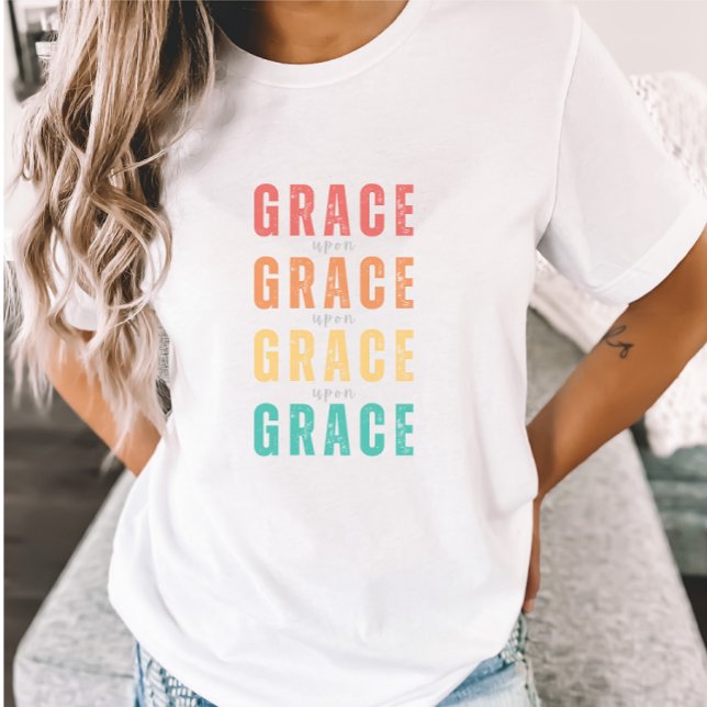 Camiseta Grace Upon Grace Christian Faith Womens (Subido por el creador)