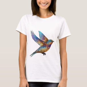 Camiseta "Graceful Aviator" Pájaro Swift Multicolorido