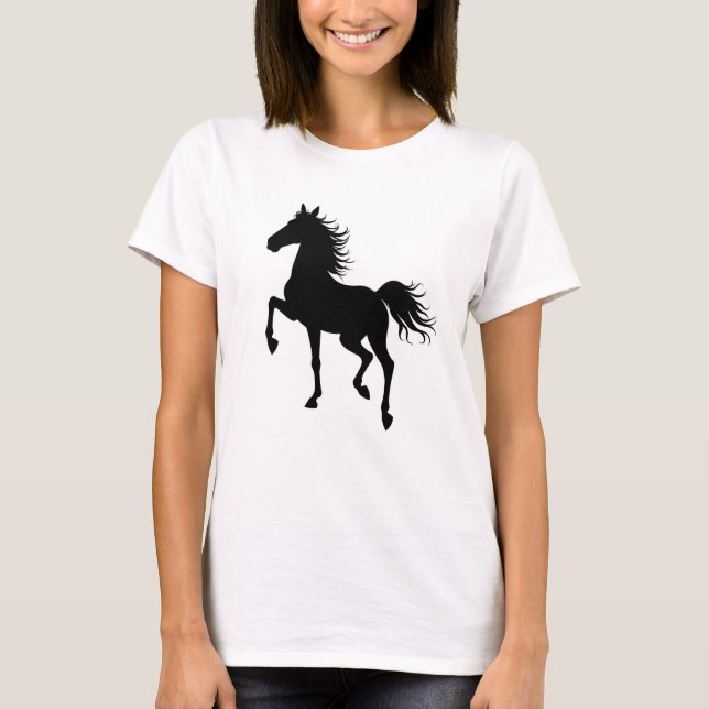Camiseta Graceful Horse Silhouette in Motion (Anverso)