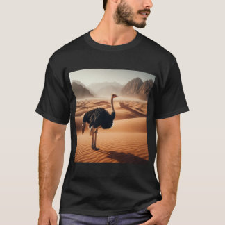 Camiseta Graceful Stride - Elegancia de avestruz