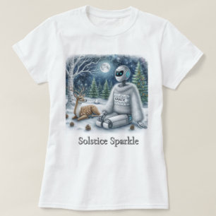 Camiseta Gracia de Ciervo Brillante del Solsticio de Invier