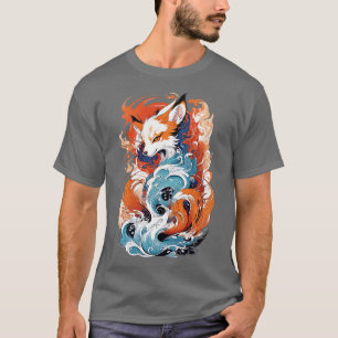 Camiseta Gracia de las olas de baile y los kitsunes
