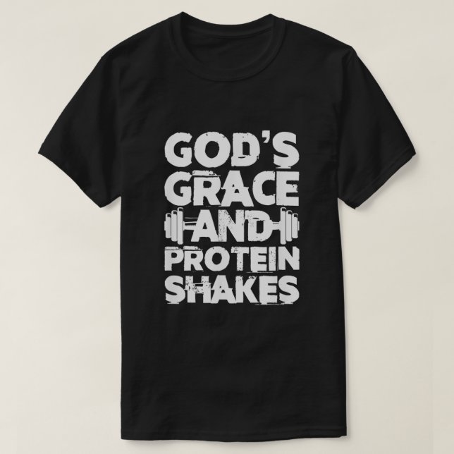 Camiseta Gracia De Los Dioses Y Sacudidas De Proteínas Gimn (Diseño del anverso)