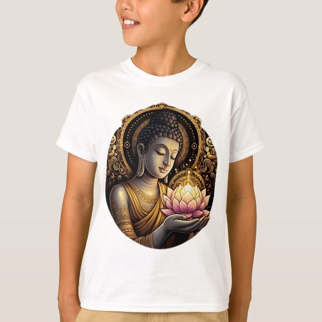 Camiseta Gracia eterna: Buda con Lotus sagrado" (Anverso)