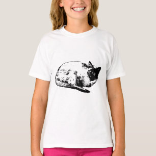 Camiseta Gracia felina en negro festivo