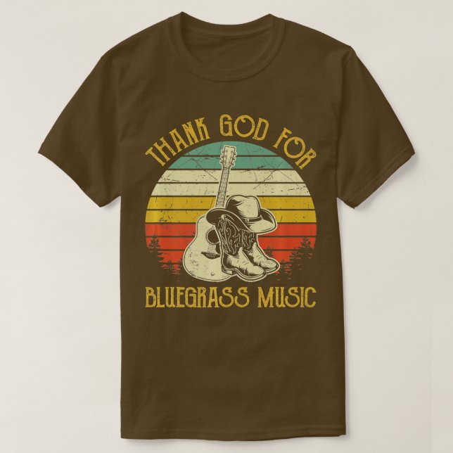 Camiseta Gracias a Dios por Bluegrass Music Country Souther (Diseño del anverso)