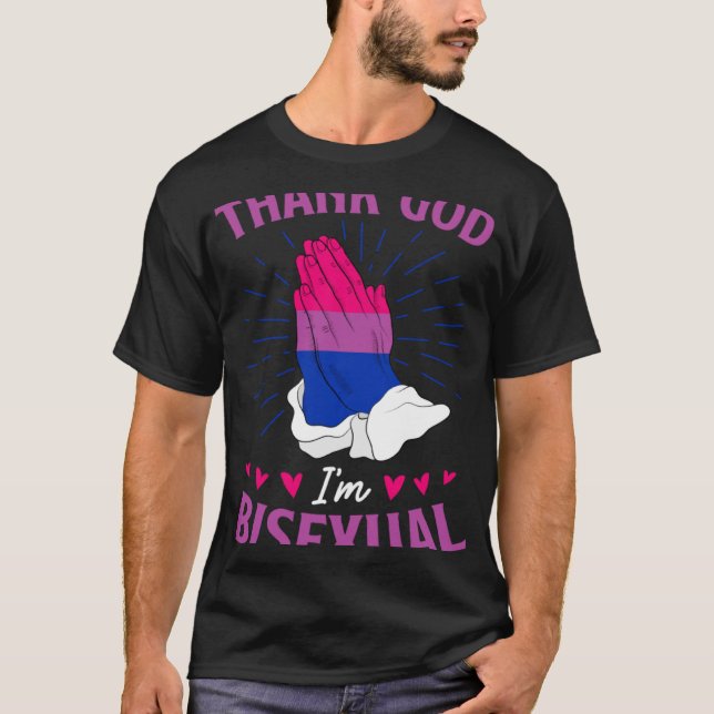 Camiseta Gracias a Dios que soy cristiano bisexual exual y  (Anverso)