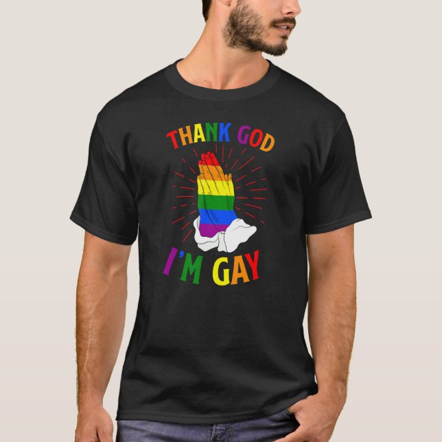 Camiseta Gracias a Dios que soy Gay Lgbtq Iglesia del Orgul (Anverso)