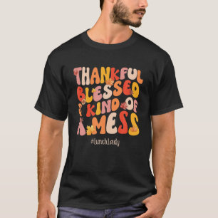 Camiseta Gracias a la bendita dama del almuerzo Fall Vibes 