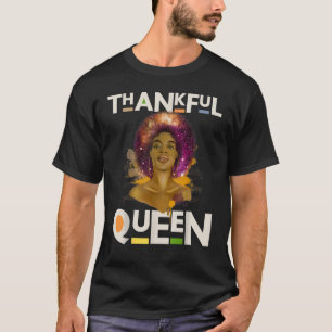 Camiseta Gracias a la reina cristiana mujer negra Melanin S