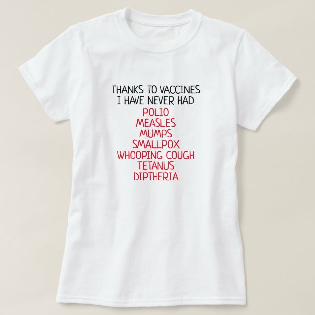 Camiseta Gracias a las vacunas (Diseño del anverso)