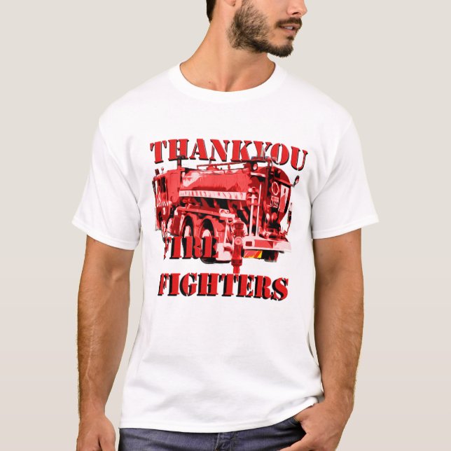 Camiseta ¡Gracias a los bomberos! (Anverso)