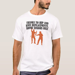 CAMISETA GRACIAS A LOS REEMPLAZOS DEL HIP Y DE LA RODILLA,