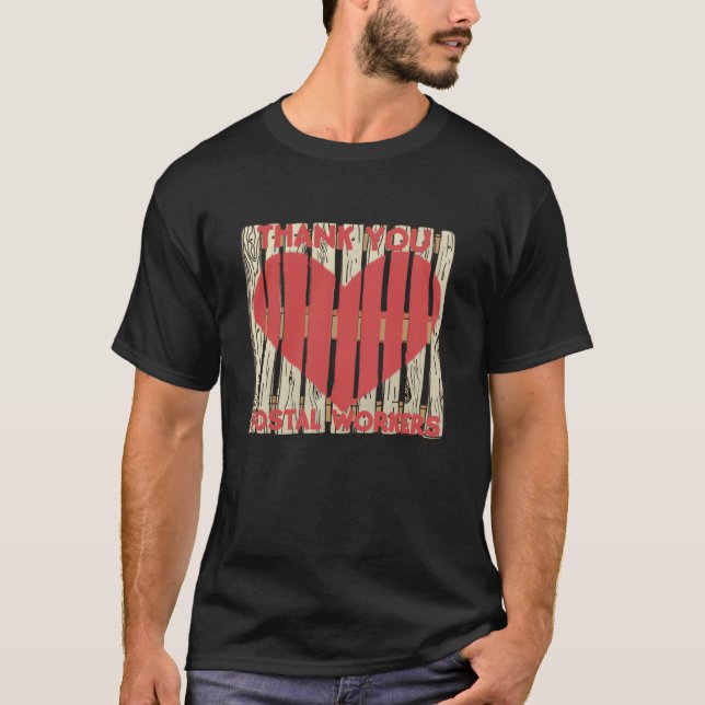 Camiseta Gracias a los trabajadores postales Apreciación Fr (Anverso)