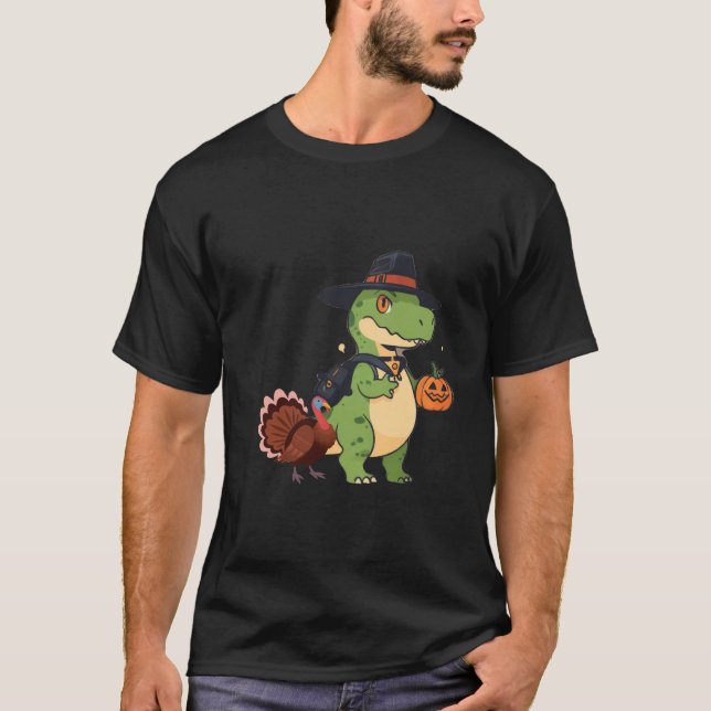 Camiseta Gracias a los turcos que viajan en dinosaurio T re (Anverso)