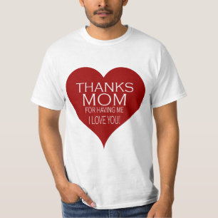 Camiseta GRACIAS A MAMÁ POR TENERME TIPOgrafía Del Corazón 
