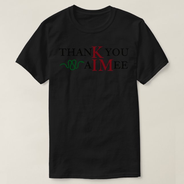 Camiseta Gracias a usted aIMee TShirt 4 (Diseño del anverso)