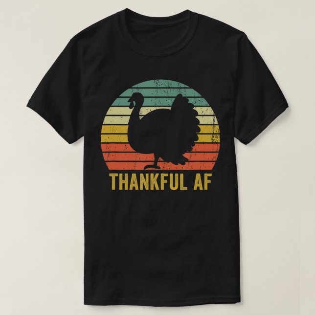 Camiseta Gracias AF Gracioso Día de Acción de Gracias Turqu (Diseño del anverso)