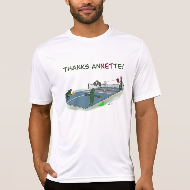 Camiseta gracias Annette pickleball golpea la red (Anverso)