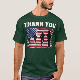 Camiseta Gracias Bandera Americana Ejército Orgulloso Veter