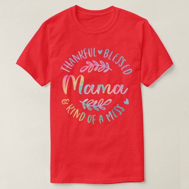 Camiseta Gracias Bendecido Y Como Que Una Mesa Mamá Thanksg (Diseño del anverso)
