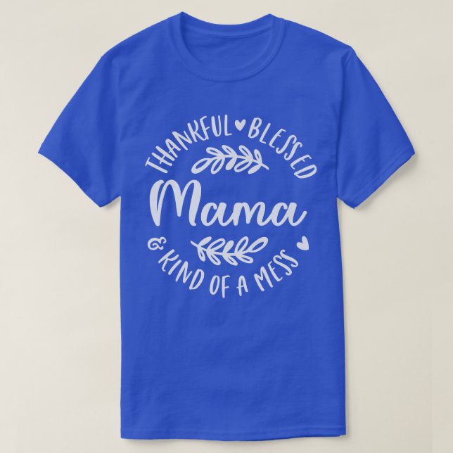 Camiseta Gracias Bendecido Y Como Que Una Mesa Mamá Thanksg (Diseño del anverso)