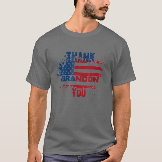 Camiseta Gracias Brandon Bandera Estadounidense Vamos Brand (Anverso)