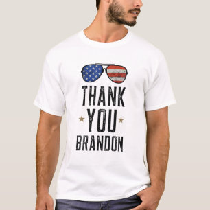 Camiseta Gracias Brandon Con Vidrio De Bandera Americana Vi