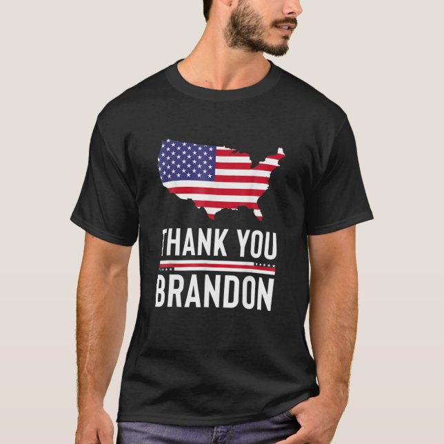 Camiseta Gracias Brandon Pro Biden Mapa estadounidense Band (Anverso)