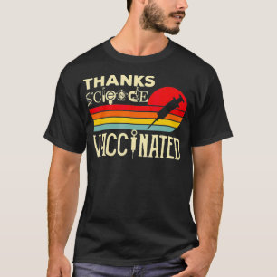 Camiseta Gracias Ciencia Vacunada Retro Vintage Pro Vaccin