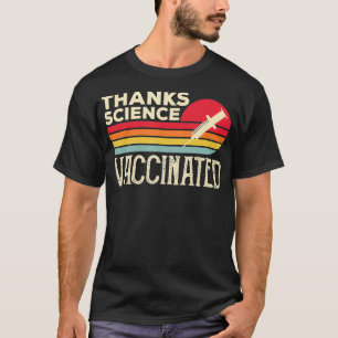 Camiseta Gracias Ciencia Vacunada Retro Vintage Pro Vaccin