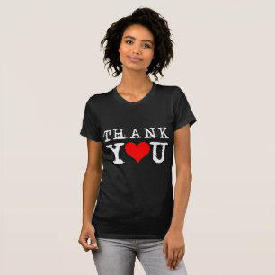 Camiseta Gracias, corazón rojo, gracioso