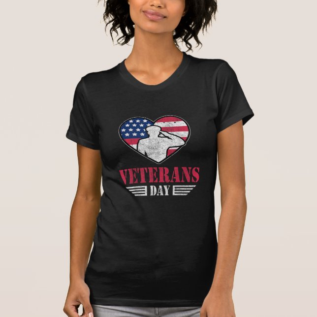 Camiseta Gracias Día de los Veteranos Conmemoración Día Par (Anverso)