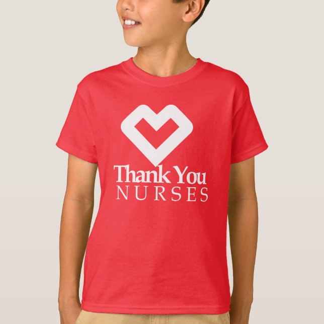 Camiseta Gracias Enfermeras| Corazón Rojo (Anverso)