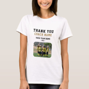 Camiseta Gracias entrenadora mujer fotográfica de nombre de