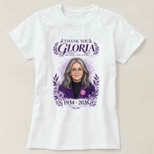 Camiseta Gracias Gloria Ícono Feminista Tributo 1934-2026 