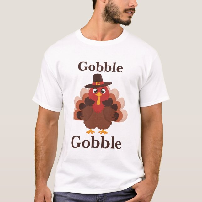 Camiseta Gracias Gobble Gobble Cul Turquía (Anverso)