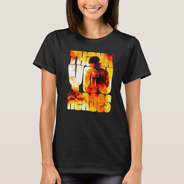 Camiseta Gracias héroes militares veteranos soldados estado (Anverso)