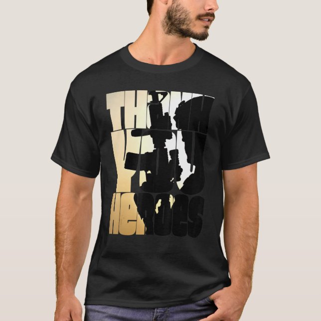Camiseta Gracias héroes militares veteranos soldados estado (Anverso)