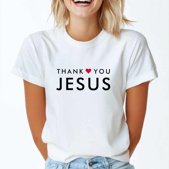 Camiseta Gracias Jesús | Corazón de fe cristiana moderna (Subido por el creador)